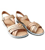 Castle Black 22382 Kadın Hakiki Deri Comfort Sandalet (Taba)