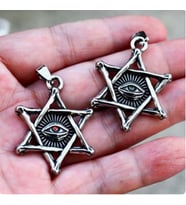 Paslanmaz Çelik Antik Mısır Horus Göz Kolye / illuminate Kolye /RA Kolye (Yeşil)