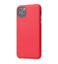 iPhone 11 Pro Max Kılıf Zore Eyzi Kadife İç Yüzey Suni Deri Kılıf (Kırmızı)