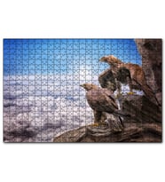 Cakapuzzle Kayalıklardan Yeryüzünü İzleyen Kartallar ve Bulutlar  Puzzle Yapboz MDF (Ahşap) (1000 Parça)