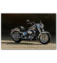 Cakapuzzle Gri Harley Davidson Motorsiklet  Puzzle Yapboz MDF (Ahşap) (500 Parça)