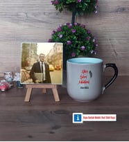 Yazı İşleri Müdürü Fotoğraflı Dekoratif Taş, Kupa Bardak Beyaz Hediye (Model 10)