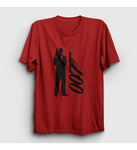 Presmono Unisex Sarı Tuxedo Film James Bond T-Shirt 258281tt (Kırmızı)