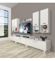 Decoraktiv Ekoflex 8da Mdf Retro Tv Ünitesi Tv Sehpası (Beyaz)