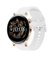 Huawei Watch Gt3 42mm Ile Uyumlu 20mm Purelux Soft Tokalı Silikon Kordon Dayanıklı Spor Stil (Beyaz)