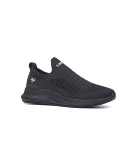 İmershoes Günlük Kadın Sneaker Hafif Yürüyüş Bağcıksız Erkek Spor Ayakkabı 041F (Siyah)