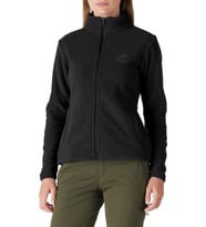 GENIUS Kadın Tam Fermuarlı Kalın Outdoor Polar Ceket RENKLİ-TAM (Siyah)
