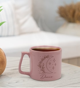 BK Gift Kişiye Özel İsimli Pastel Pembe Middle Kupa Bardak, Arkadaşa Hediye, Ev Hediyesi, Doğum Günü Hediyesi, Ofis Hediyesi (Model 8)