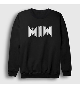 Presmono Unisex Beyaz Miw Motionless In White Sweatshirt 166372tt (Siyah)