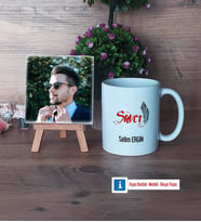 Savcı Fotoğraflı Dekoratif Taş, Kupa Bardak Beyaz Hediye (Model 1)