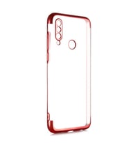 Meizu M10 Kılıf Zore Dört Köşeli Lazer Silikon Kılıf (Kırmızı)