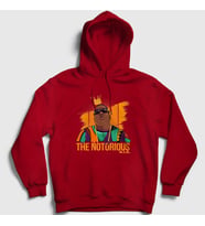 Presmono Unisex Beyaz King The Notorious BIG Kapüşonlu Sweatshirt 40984tt (Kırmızı)