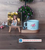 Kadın Sınıf Öğretmenine Hediye Fotoğraflı Dekoratif Taş, Kupa Bardak Beyaz Hediye Öğretmenler Günü Hediyesi (Model 8)
