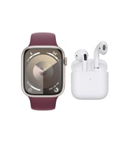 Tüm Akıllı Telefonlarla Uyumlu Smart Watch 6 Series W8 Kolay Kurulumlu Akıllı Saat + Pro 5 Kablosuz Bluetooth Kulaklık İkili Paket (Mor-Beyaz)