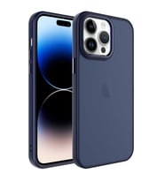 Apple iPhone 14 Pro Max Kılıf Zore May Arka Yüzey Buzlu Kılıf (Lacivert)