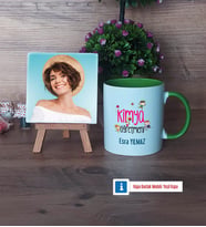 Kimya Öğretmeni Fotoğraflı Dekoratif Taş, Kupa Bardak Beyaz Hediye (Model 14)