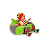 TOKKO Bebek Bebe Yatmaz Oturma Destek Minderi - Bebek Koltuğu - Büyük Bebek Oturağı Bebeyatmaz (Gri - Yeşil)