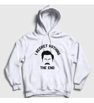 Presmono Unisex Beyaz Regret Ron Swanson Parks And Recreation Kapüşonlu Sweatshirt 492870tt (Beyaz)
