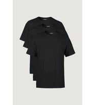 COMEOR Erkek Çok Renkli T- Shirt Regular Fit Rahat Kesim Bisiklet Yaka 3'lü Basic Tişört Paketi (Siyah)