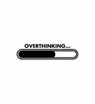 Overthinking… Araba Sticker siyah 17x4 CM (Siyah)