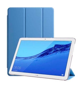 Huawei MediaPad T5 10 Kılıf PU Deri Smart Standlı Case (Mavi)