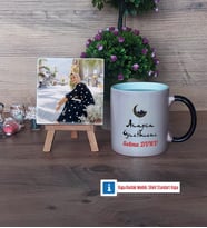 Arapça Öğretmeni Fotoğraflı Dekoratif Taş, Kupa Bardak Beyaz Hediye Öğretmenler Günü Hediyesi (Model 9)