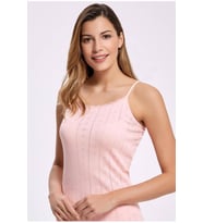 İlke Kadın İp Askılı Jakarlı (Transferli Rİbana) Atlet 223 - 6 Adet (Pudra)
