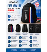 NEWBAG FREE NEW LİFE OKUL SIRT ÇANTASI (YENİ SEZON) (Siyah)