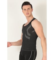 Sporcu Gym Seamless Dikişsiz T-shirt (Siyah)
