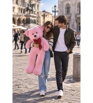 Pandamkee 140 Cm Sevgiliye Özel Hediyelik Ayı (Pembe)