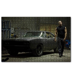 Cakapuzzle Dodge Viper ve Dom  Puzzle Yapboz MDF (Ahşap) (500 Parça)