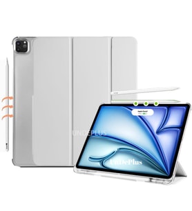 Apple iPad Pro 11 3./4. Nesil M2 Kılıf Flip Cover Kalem Bölmeli PC Case 2020-202 (Gri)