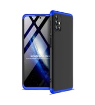 Galaxy M31S Kılıf Zore Ays Full Koruma Kılıf (Siyah-Mavi)