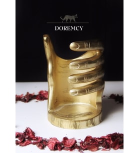 Doremcy Beyaz Dekoratif El Biblo Şişelik Şaraplık (Gold)