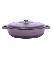 Lava Döküm Yuvarlak Çok Amaçlı Yayvan Tencere New Heritage Serisi Çap(Ø)28cm. (Mor)