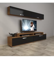 Decoraktiv Ekoflex 5 Slm Tv Ünitesi Tv Sehpası (Siyah - Ceviz)