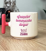 Kişiye Özel Yengeç Aslan Burcu Hediye T Kupa Bardak Doğum Günü Hediyesi (Pembe)