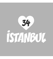 Kalpli 34 İstanbul Araba Sticker siyah 20x15 CM (Beyaz)