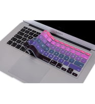 Laptop MacBook Air Pro Klavye Koruyucu 13-15-17inc İngilizce/Türkçe USTip A1466 (Pembe-Mavi)