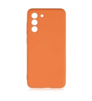 Samsung Galaxy S21 FE Kılıf Özel Orijinal Lansman Serisi, İçi Kadife, Pürüzsüz Yumuşak ve Mat TPU Silikon (Turuncu)