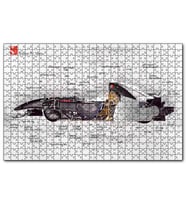 Cakapuzzle F1 Arabasının Anatomisi Görseli  Puzzle Yapboz MDF (Ahşap) (500 Parça)