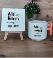 Aile Hekimi Hediye Seti Kupa Bardak T Kulplu ve Dekoratif Taş Doktora Tıp Bayramı Hediyesi (Model 7)