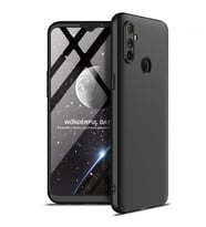 Realme C3 Kılıf 3 Parça Slim Sert Silikon Kapak AYS (Siyah)