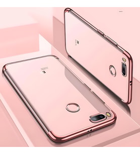 Xiaomi Mi 5x Kılıf Dört Köşeli Lazer Silikon Kılıf (Rose)
