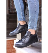 Hakiki Deri Erkek Casual Ayakkabı 819MA2315 (Siyah)