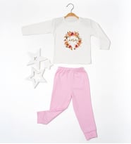 Pia Baby GL2012 İsme Özel Çocuk Pijama Takımı 1-8 Yaş (Pembe)