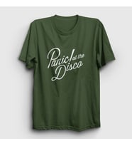 Presmono Unisex Sarı Rare To Die Panic! at the Disco T-Shirt 73241tt (Haki)