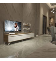 Eko 4 Mdf Std Retro Tv Ünitesi Tv Sehpası (Pera-Beyaz)