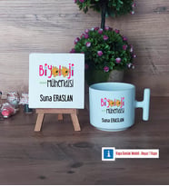 Biyoloji Mühendisi Dekoratif Taş, Kupa Bardak Kırmızı Hediye (Model 11)