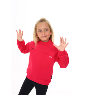 Toontoy Kız Çocuk Nakışlı Sweatshirt (Koyu Fuşya)